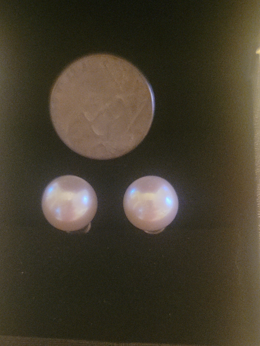 Large Classic Pearl Stud Earrings in Soft Pink